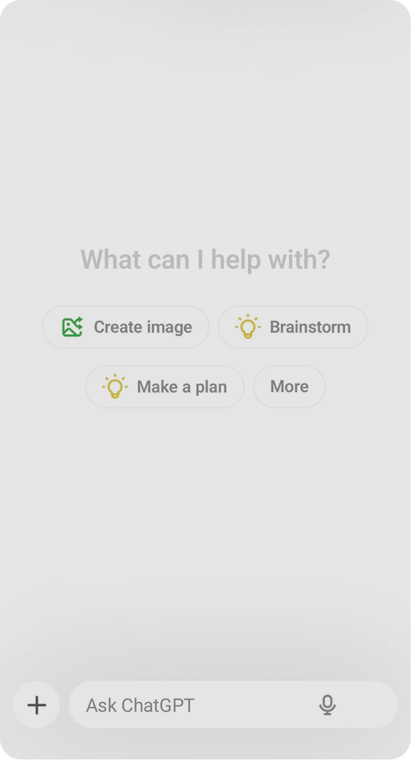 ChatGPT mobile interface used as a reference for current AI interaction limits