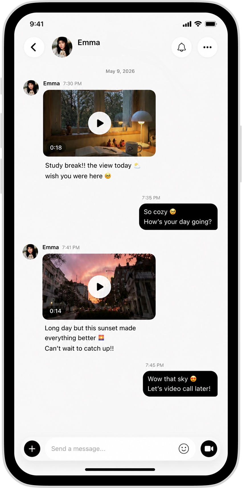 Nibble chat screen mockup