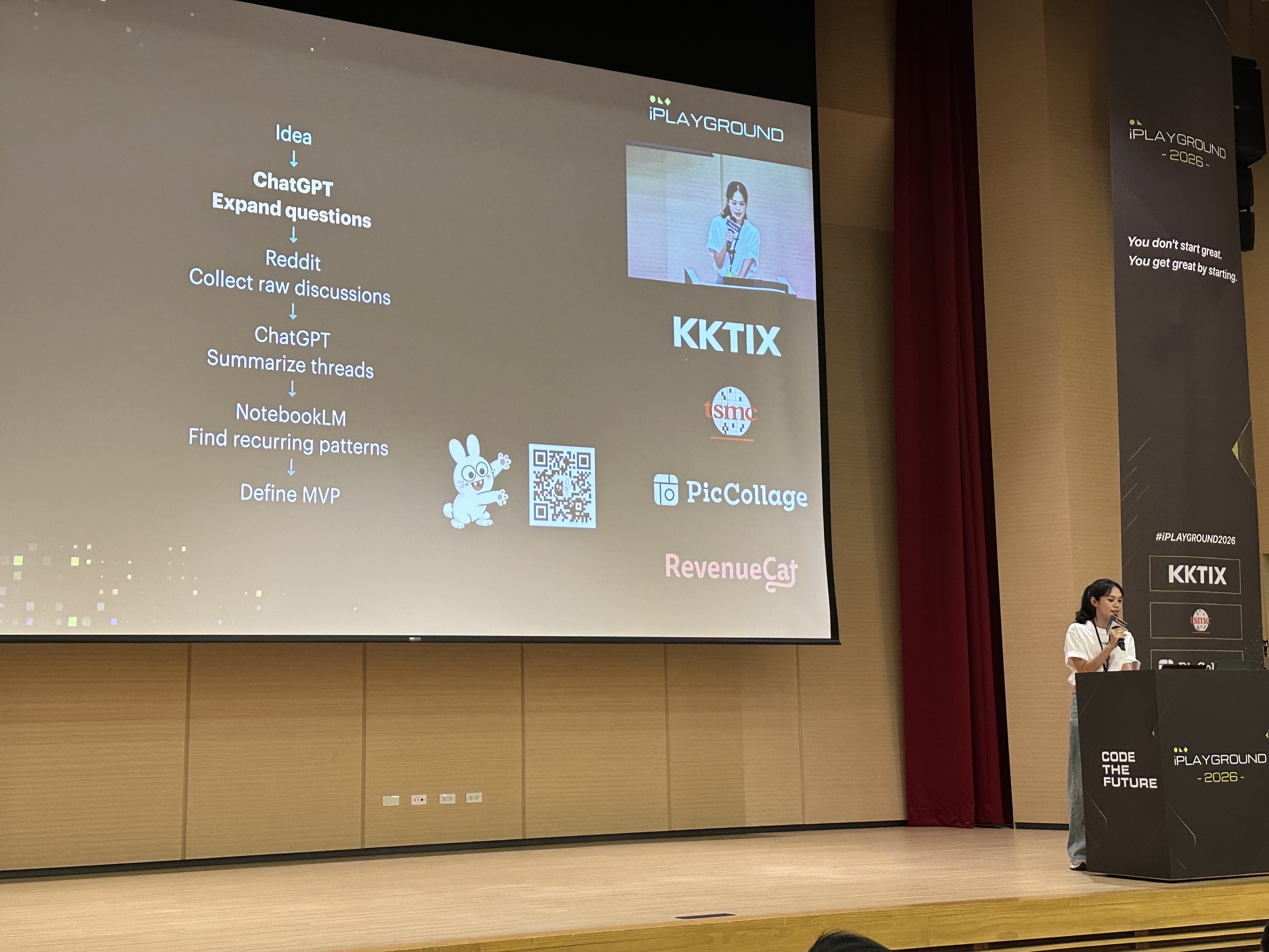 Presenting Nibble and its product outcomes to the iPlayground audience