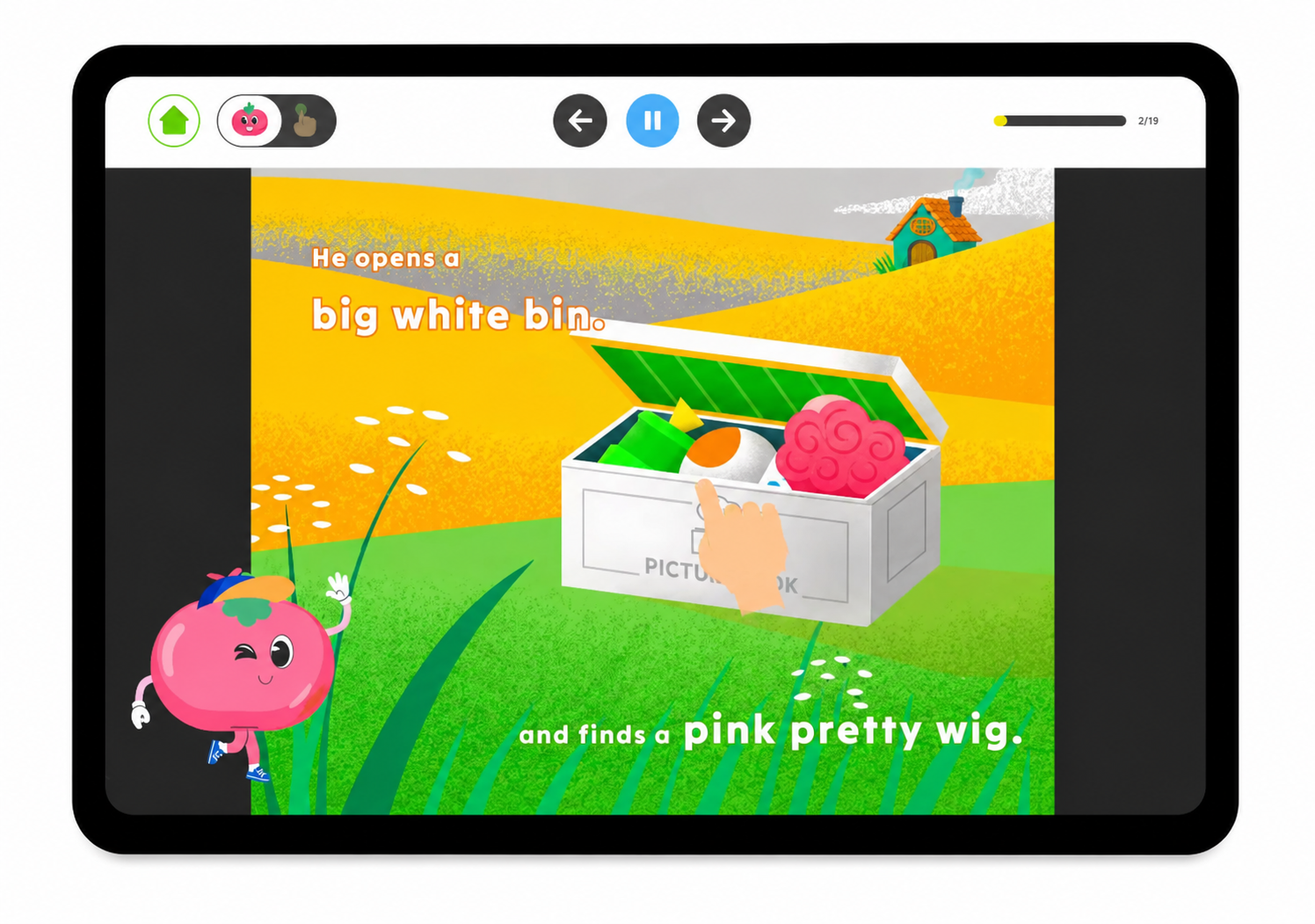 PictureCook interface with a simple single interaction point after iteration