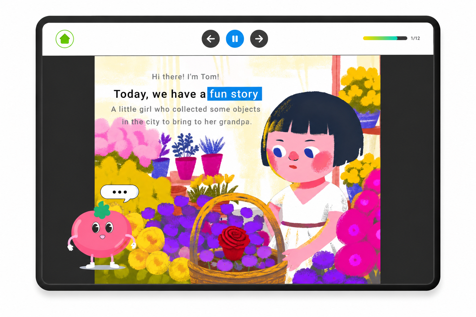 PictureCook interface with multiple interactive points before iteration